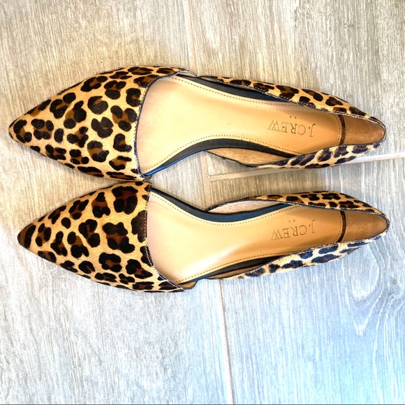 J. Crew Shoes - J.Crew Calf Hair Leopard Slide Ons